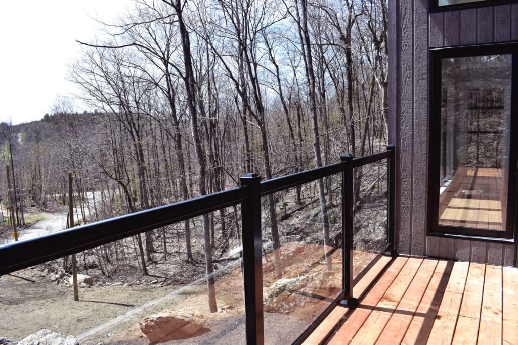 glass railing balcony